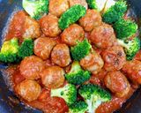 夕飯！ブロッコリートマトミートボール主菜作り方7写真