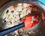 セロリたっぷりツナベーグルサンド作り方2写真