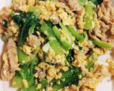 美味しい✨小松菜と豚肉の卵炒め作り方3写真