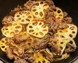 れんこんと牛肉の甘辛炒め作り方4写真