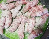 お弁当★旨辛スナップエンドウの豚肉巻き作り方1写真