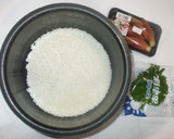茗荷ちらし寿司♪簡単炊き込みご飯作り方1写真