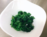 ほうれん草とふわふわ卵の納豆作り方1写真