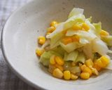 蒸しキャベツとコーンの酢の物♪作り方3写真