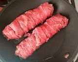 牛肉のニラ&ほうれん草巻き作り方8写真