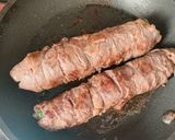 牛肉のニラ&ほうれん草巻き作り方9写真