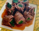 牛肉のニラ&ほうれん草巻き作り方13写真