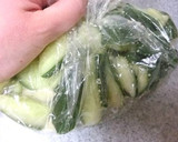 1分もむだけ☆　割りきゅうりのからし漬け作り方3写真