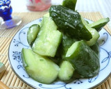 1分もむだけ☆　割りきゅうりのからし漬け作り方4写真