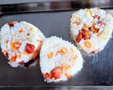 チョリソーとフライドオニオンのおにぎり作り方6写真