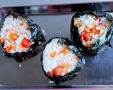 チョリソーとフライドオニオンのおにぎり作り方7写真