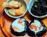 チョリソーとフライドオニオンのおにぎり作り方8写真