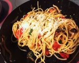フレッシュトマトとキノコのニンニクパスタ作り方6写真
