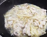材料3つで！豚肉の柳川風卵とじ作り方3写真