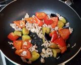茄子とパプリカの中華ドレッシング炒め作り方3写真