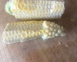 旬に♡芯をダシに！とうもろこしご飯♪作り方4写真