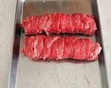 牛肉のニラ&ほうれん草巻き作り方7写真