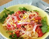 フレッシュトマトと生ハムの冷製パスタ作り方6写真
