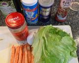 簡単！米無し蟹レタス炒飯作り方1写真