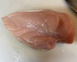 俺流!茹で鶏の梅干しキムチ和え作り方1写真