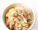 コレだけでも大満足【豚舞茸の炊き込みご飯作り方4写真