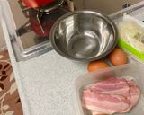 カットキャベツ半分チーズ焼きオムレツ作り方1写真