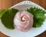 ★美し薔薇食べられる薔薇　かまぼこアート作り方9写真