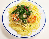 簡単♪美味しい☆海老ときのこの和風パスタ作り方10写真