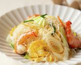 エビとふんわり卵の香ばし焼ビーフン作り方13写真
