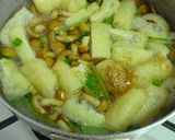 なめこと三つ葉の味噌汁♪作り方3写真