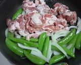 豚こまとスナップエンドウの生姜焼き♪作り方4写真