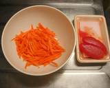 たらこと人参の炒め物作り方1写真