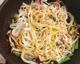 ワンポットで！イカとアスパラの簡単パスタ作り方3写真