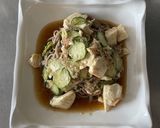 豆腐と生スピルリナの冷や汁風のっけ蕎麦作り方10写真
