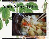 オカズ野菜スープ(新じゃがキャベツ人参)作り方9写真