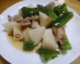 鶏肉と長芋とピーマンのあっさり炒め作り方5写真