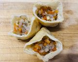 重ね煮野菜の揚げ餅巾着作り方3写真