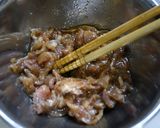 レンジで簡単！肉ピーマンもやし作り方1写真