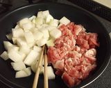 豚肉と根菜のケチャップめんつゆ煮作り方1写真