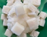 食べられる紫陽花！アボガドとかまぼこご飯作り方6写真