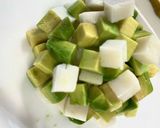 食べられる紫陽花！アボガドとかまぼこご飯作り方7写真