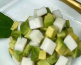 食べられる紫陽花！アボガドとかまぼこご飯作り方8写真