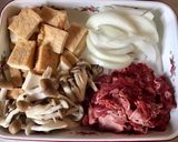 厚揚げと牛肉の甘辛煮作り方1写真
