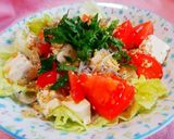ごま香る♡豆腐とトマトのじゃこサラダ作り方4写真