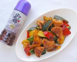 ［10分肴］ぼんじりと夏野菜の甘酢焼き作り方4写真
