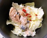 さば缶キャベツの塩麹パスタ作り方1写真