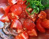 アンチョビとトマトのとうふそうめん風作り方2写真