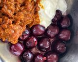 ダークチェリーとバナナのカレー作り方2写真