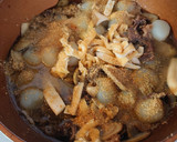 ヨウサマの減塩牛肉とゴボウと蒟蒻の煮物作り方3写真