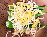 簡単おつまみ☆オクラのチーズ焼き作り方1写真